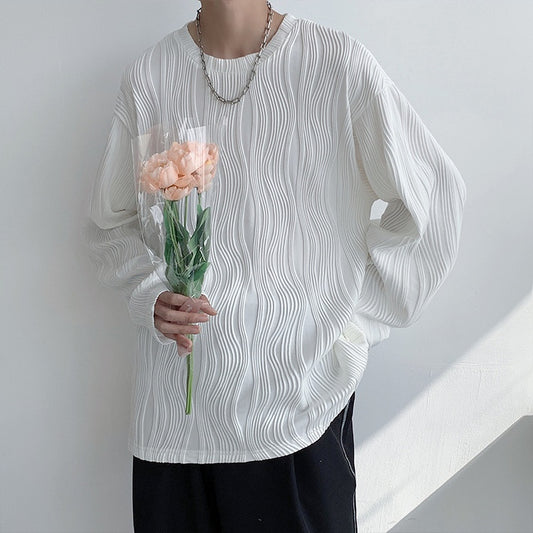 ウェーブデザインシャツカットソー DL005