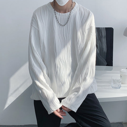 ウェーブデザインシャツカットソー DL005